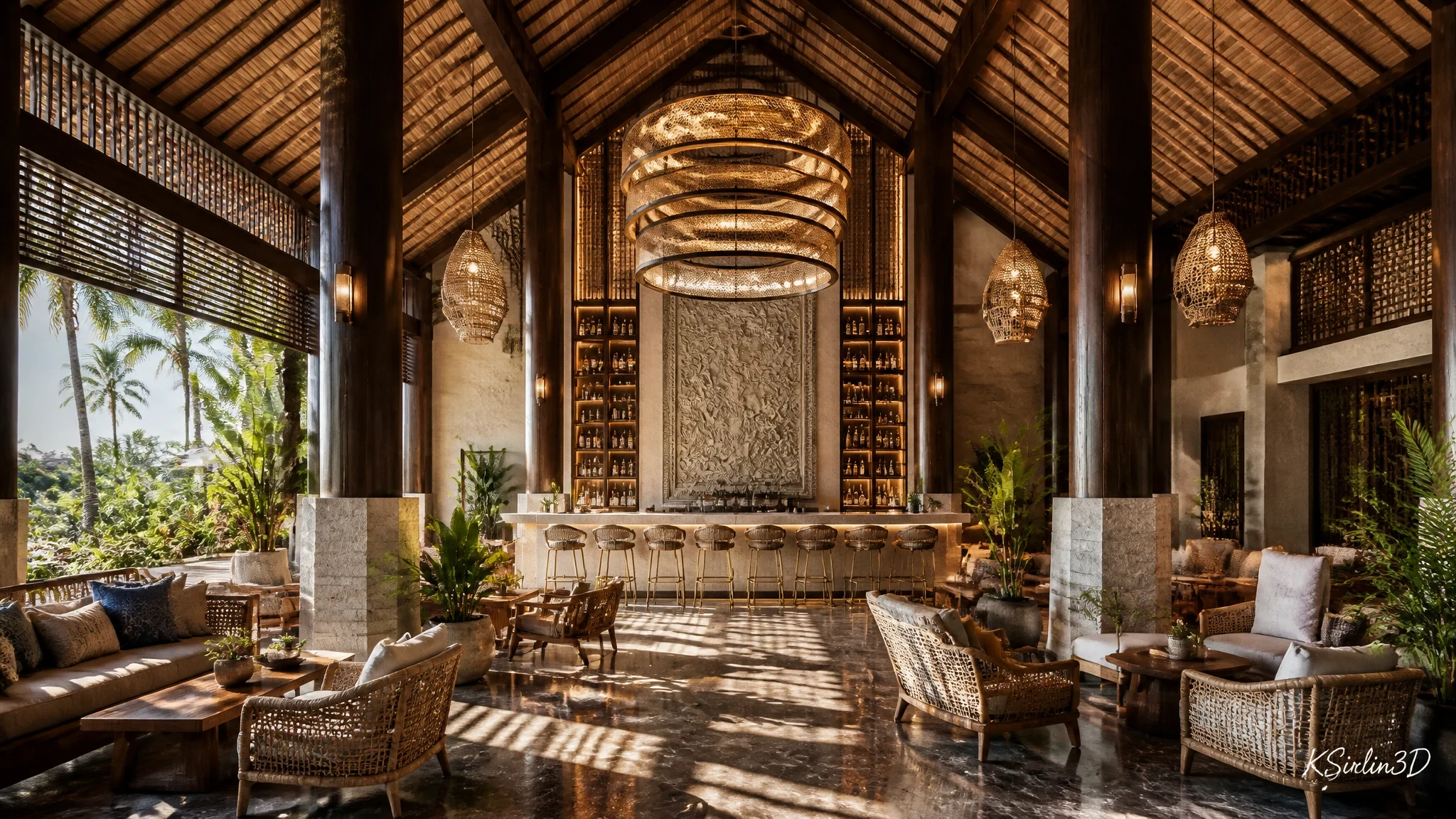 The South-East Asian Tropical Holidays, Hotel Hall Hall.