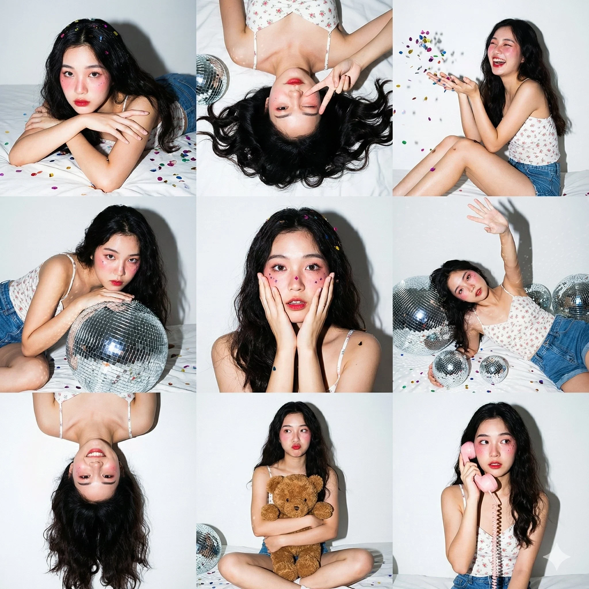 3x3 Photo Collage / 9-Panel Grid.", "layout": "nine Vertical Portrait Images