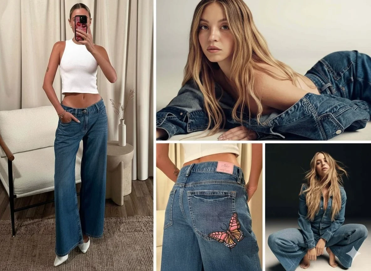 American Eagle Denim Collage