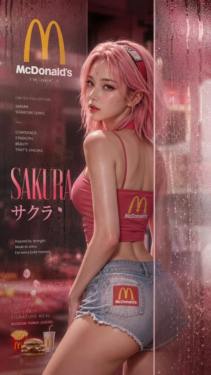 Ratio: 9:16 Theme: Branding Postboards: Beauty stands in the middle of two semi-transparent sandglasses (note: