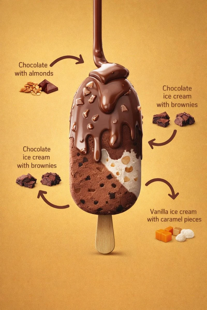 Ice Cream Bar Ingredient Callout Ad