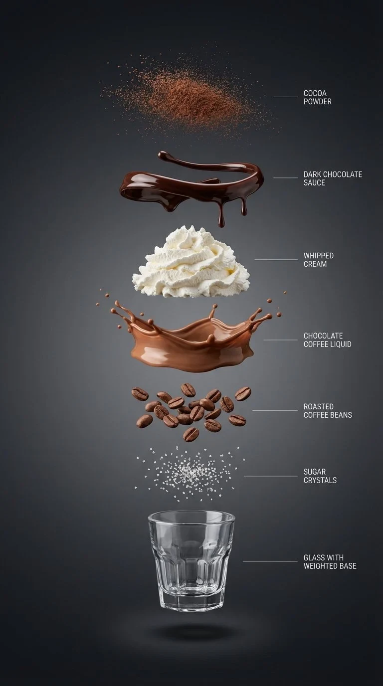 Chocolate coffee blast breakdown. Figure