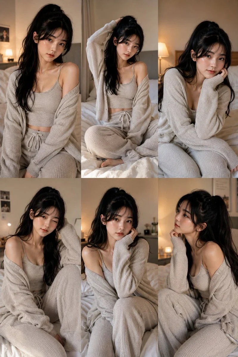 A 3×2 Vertical Editorial Portrait Collage Featuring Six Candid Lifestyle