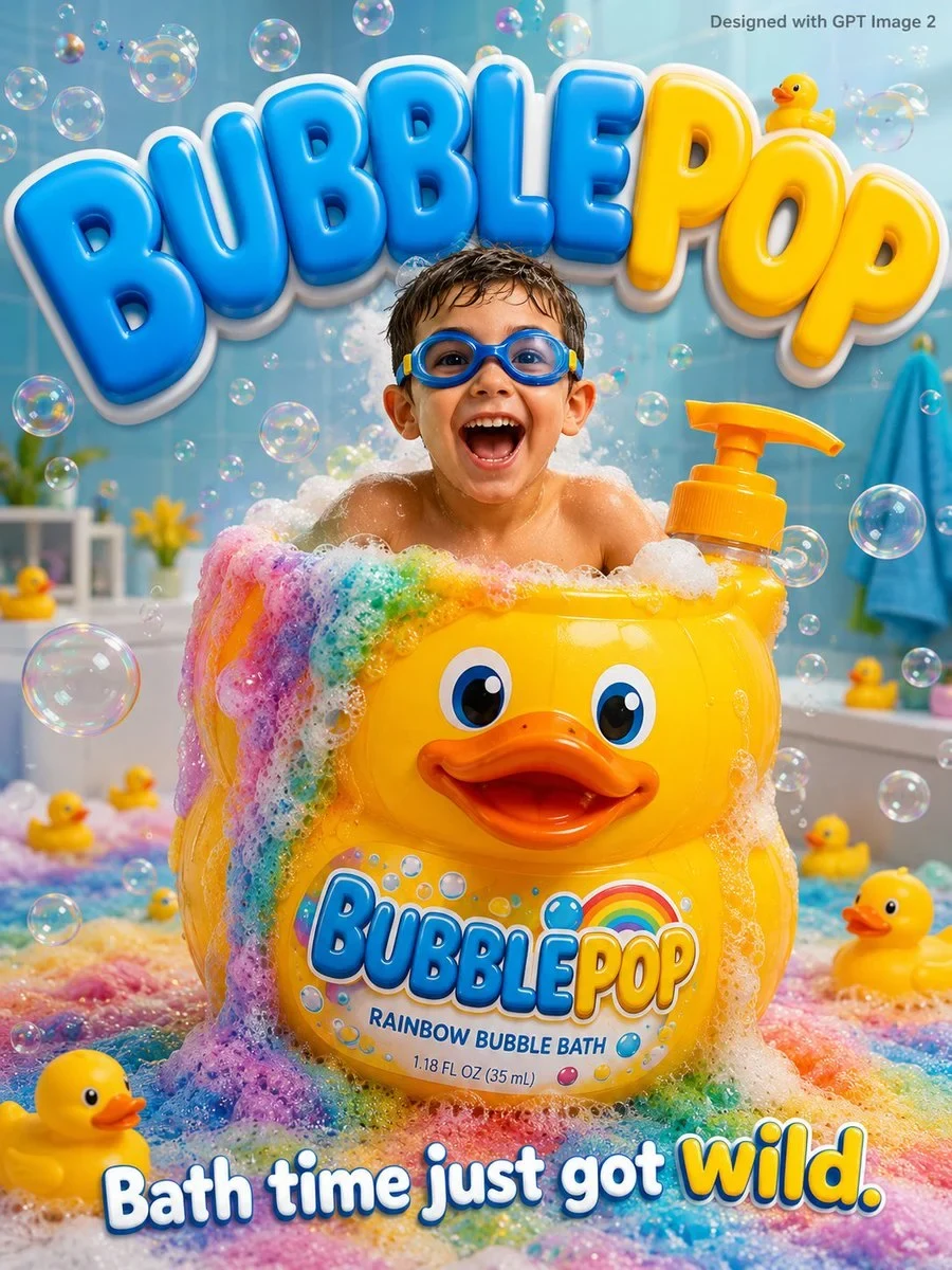 A Fun Bubbly Kids Advertisement Poster