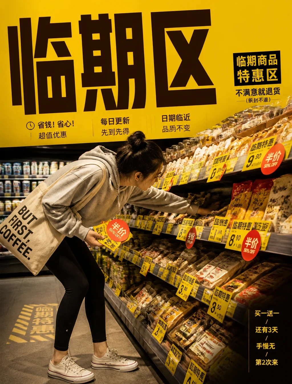 A high-energy editorial lifestyle poster in "S