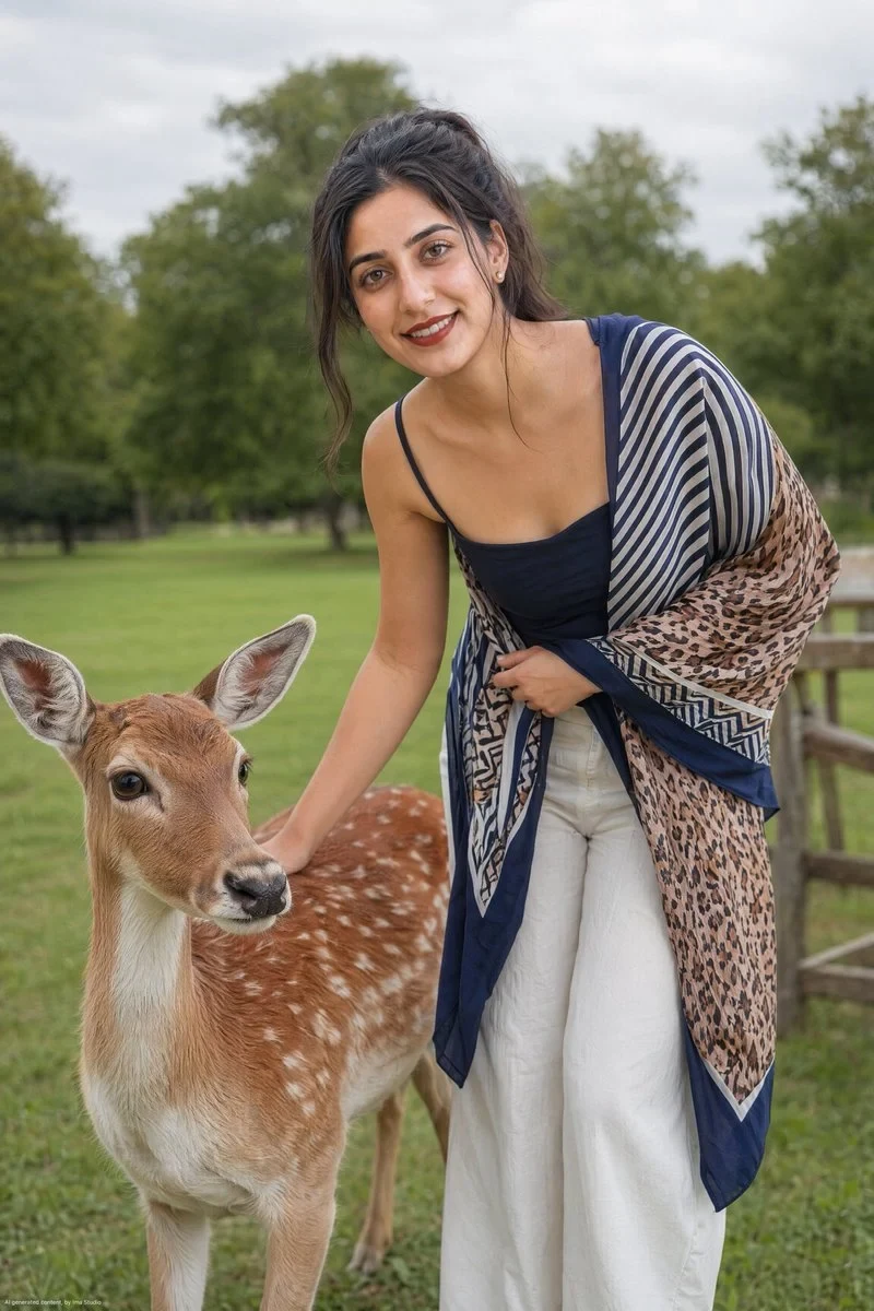 A Hyper-Realistic, Full 4K Resolution Outdoor Portrait Photograph of a Young Woman