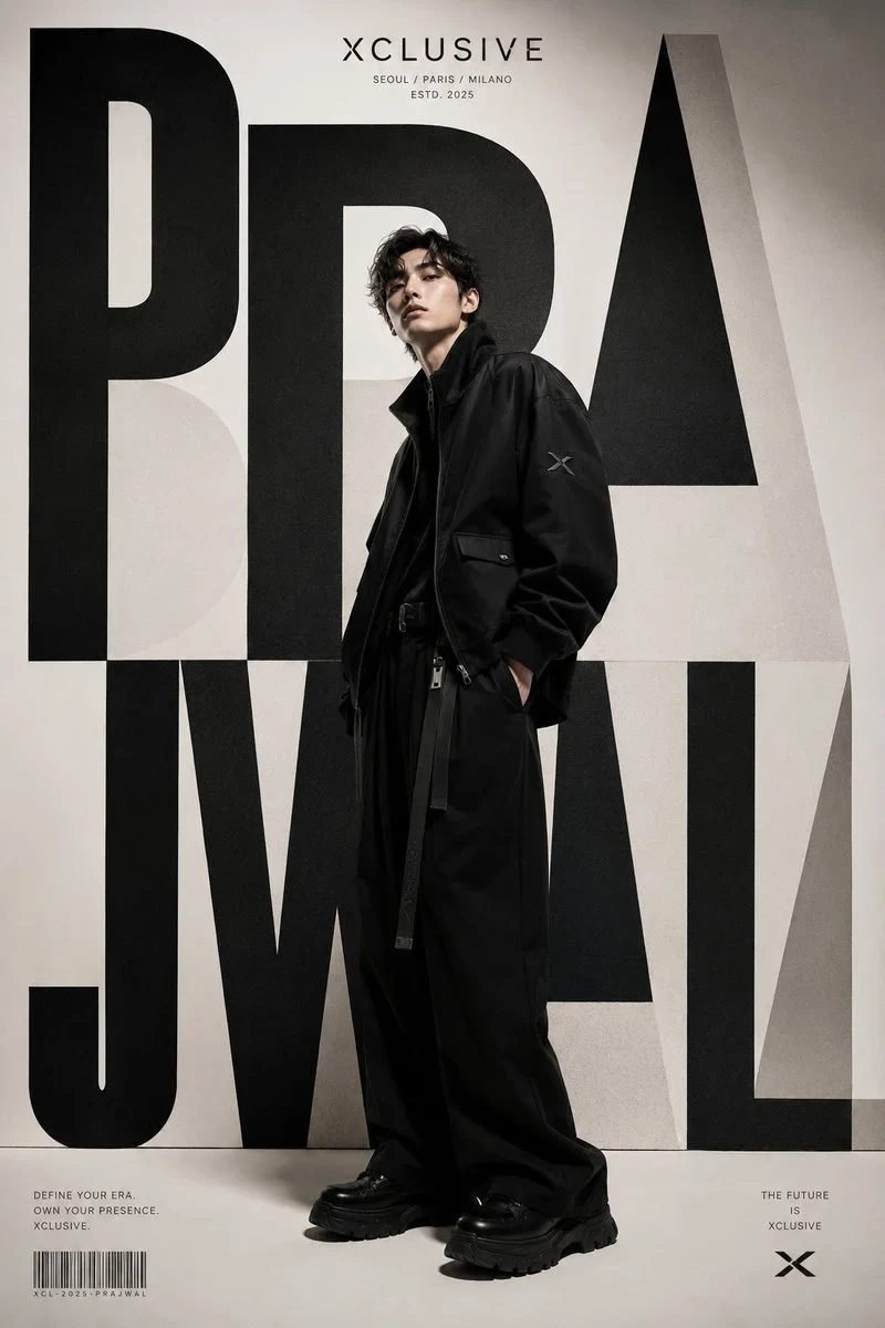 A World-Class Luxury Fashion Editorial Poster for XCLUSIVE