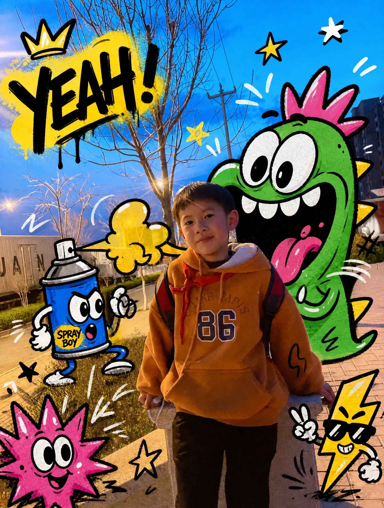 You're a "real photo graffiti interactive visual designer."