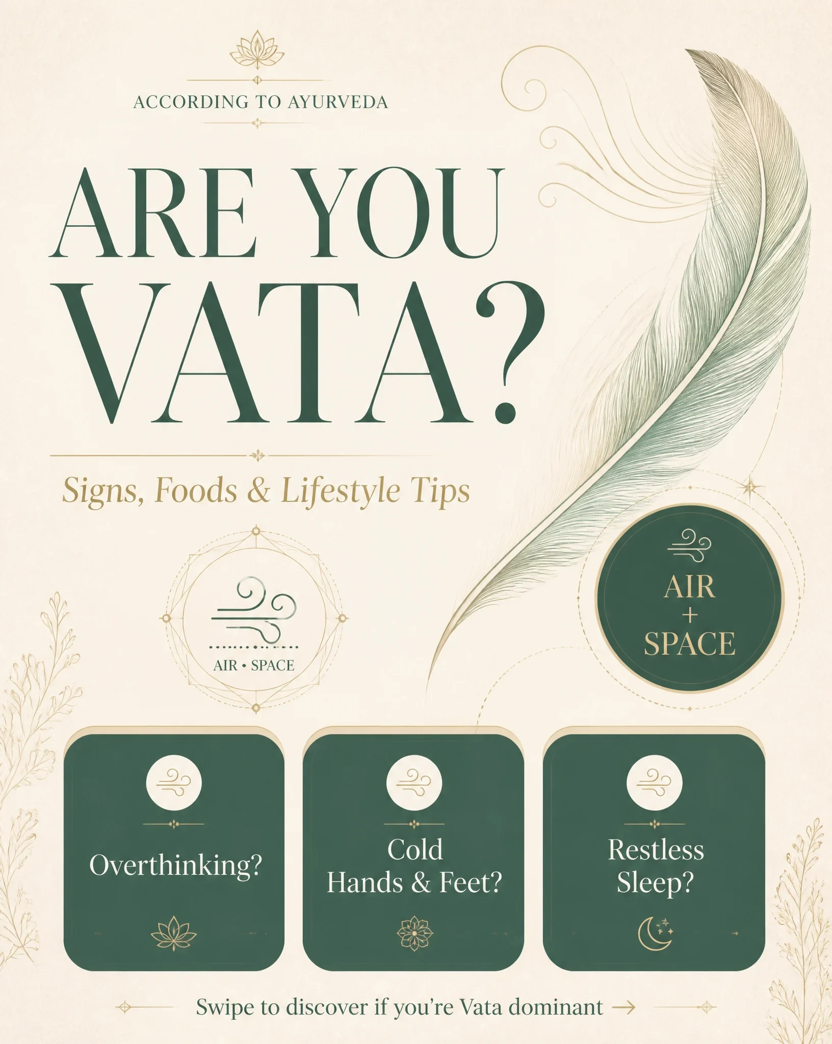 Luxury Ayurveda Instagram Carousel Cover in 4:5 Ratio (1080x1350)