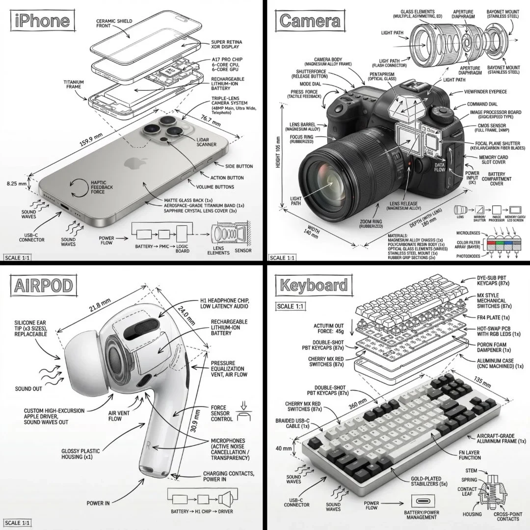 Infographic Image of OBJECT, Combining a Realistic Photograph or Photoreal Render