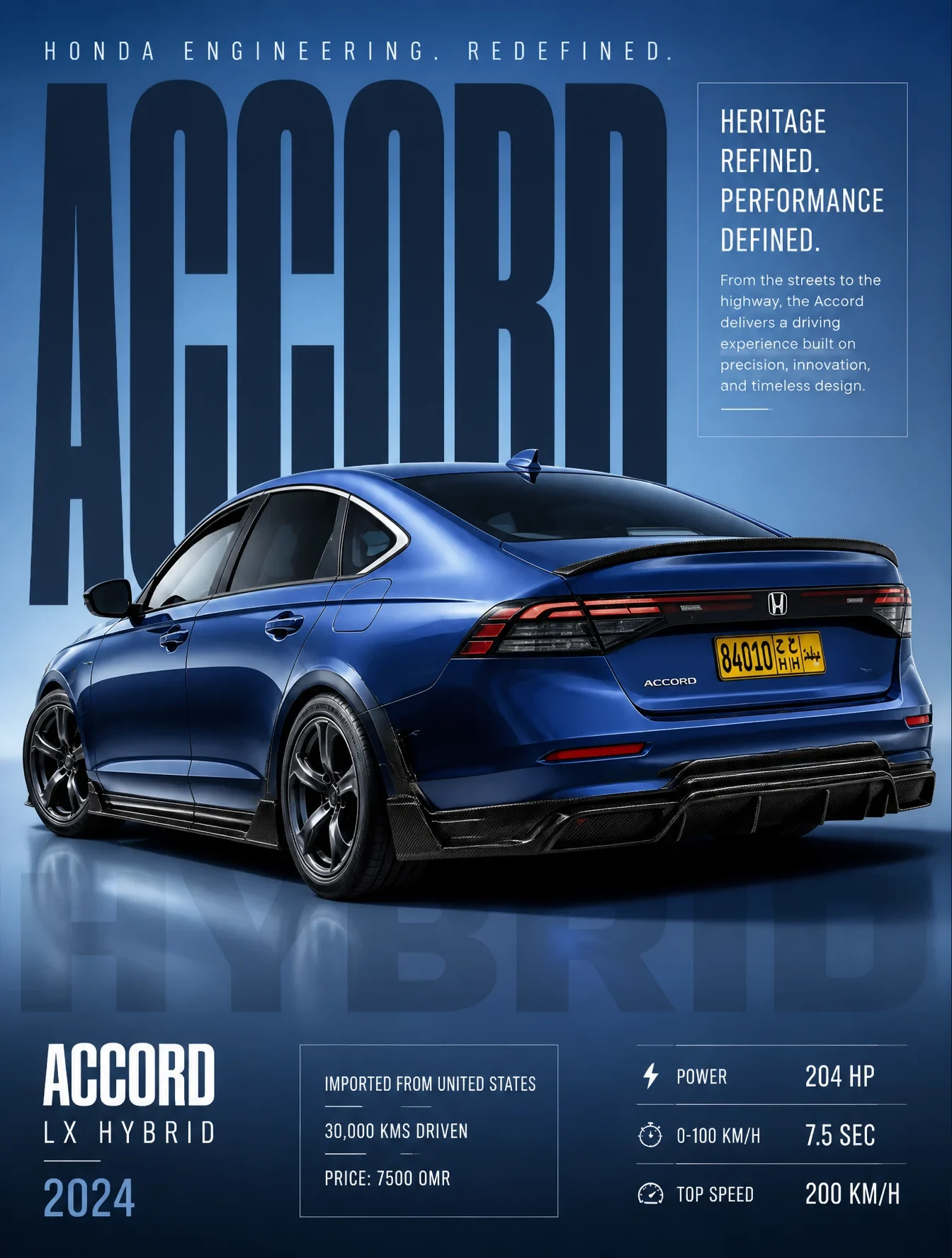 Honda Accord 2024, Fast and Furious Inspired Aesthetic, Premium Automotive