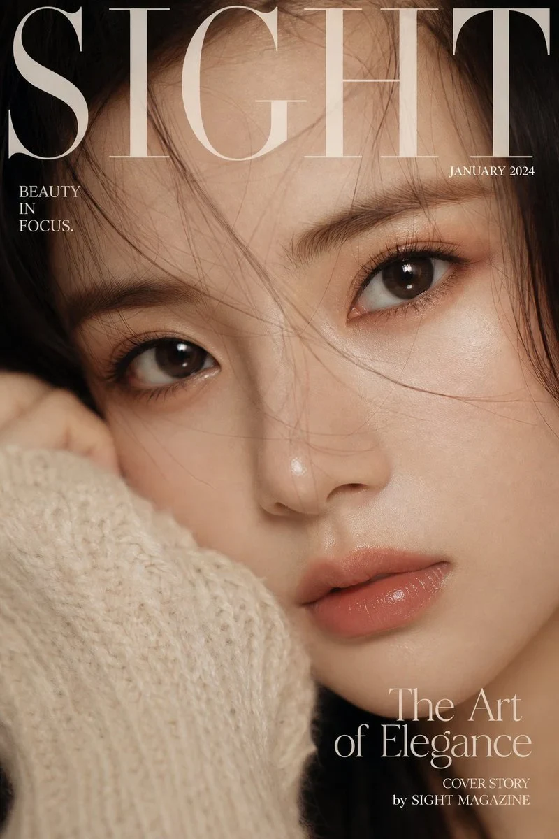 Luxury Extreme Close-Up Portrait, Magazine Cover Style
