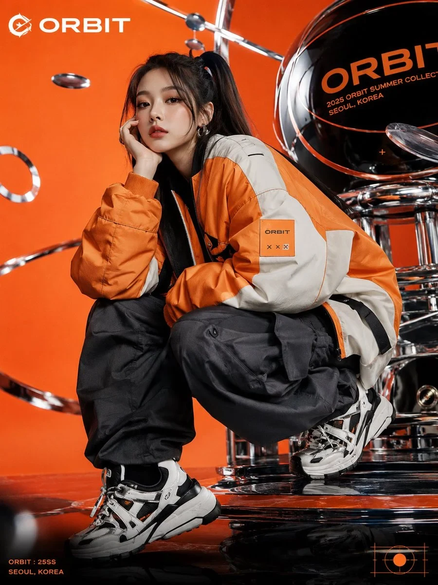 Semi-Realistic Anime-Inspired Portrait of a Stylish Young Korean Woman Based