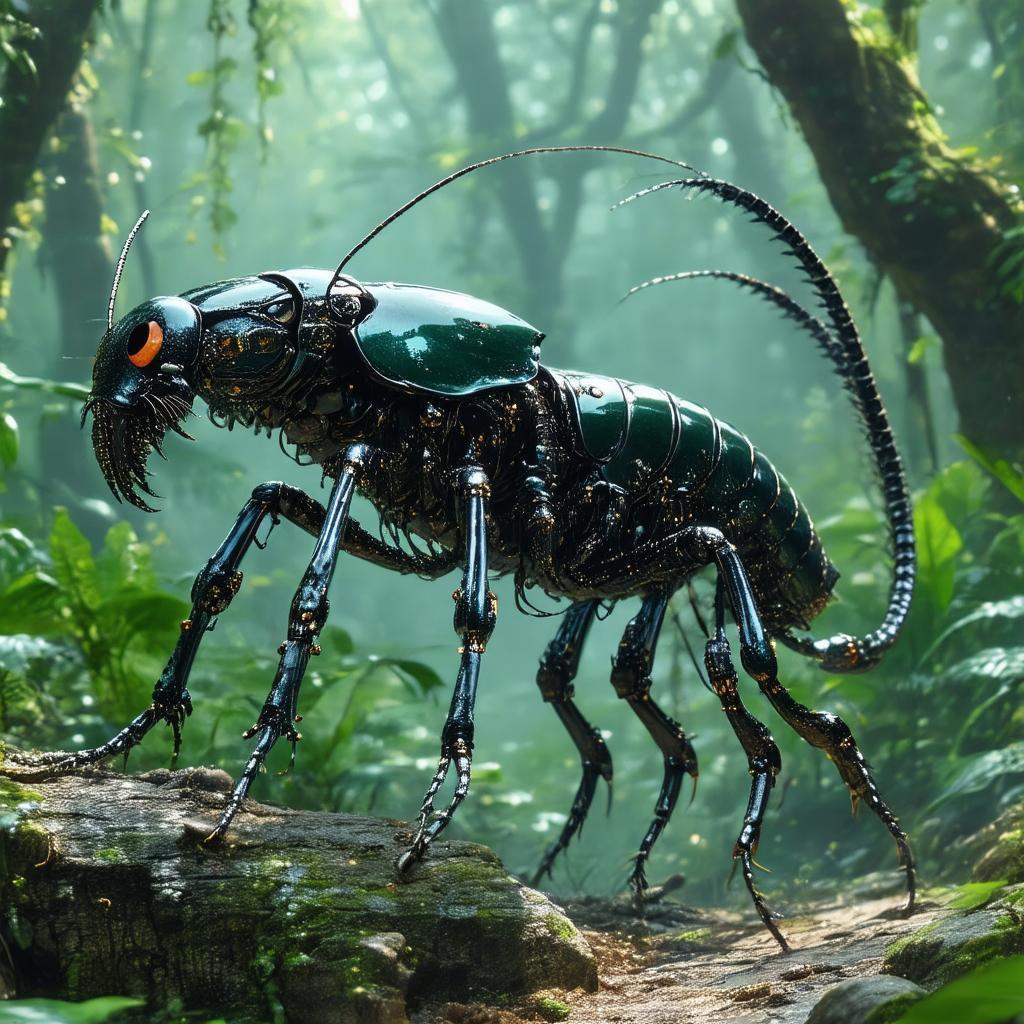 Beetle Shelled Jaguar From a Zenith View