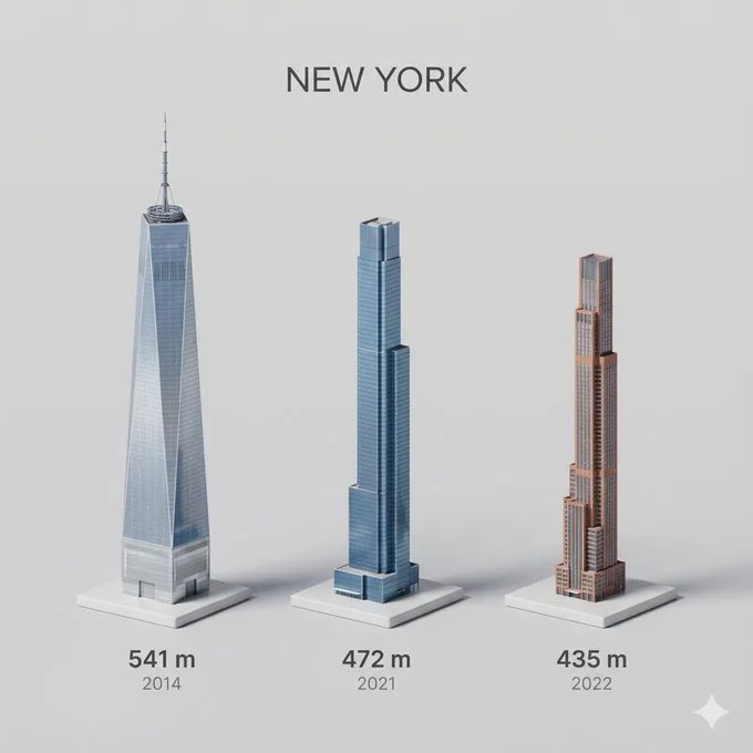 City's Tallest Buildings 3D View