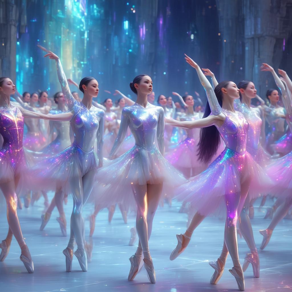 Synthetic Ballet Dancers in Sleek Biotech Leather