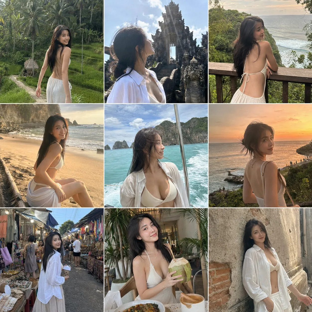 Bali Travel Photo Grid Portrait