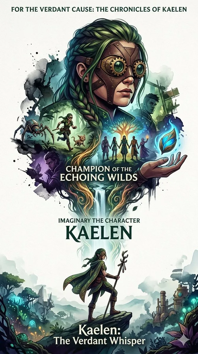 Game Asset - Heroic Nature-Punk Collage Poster