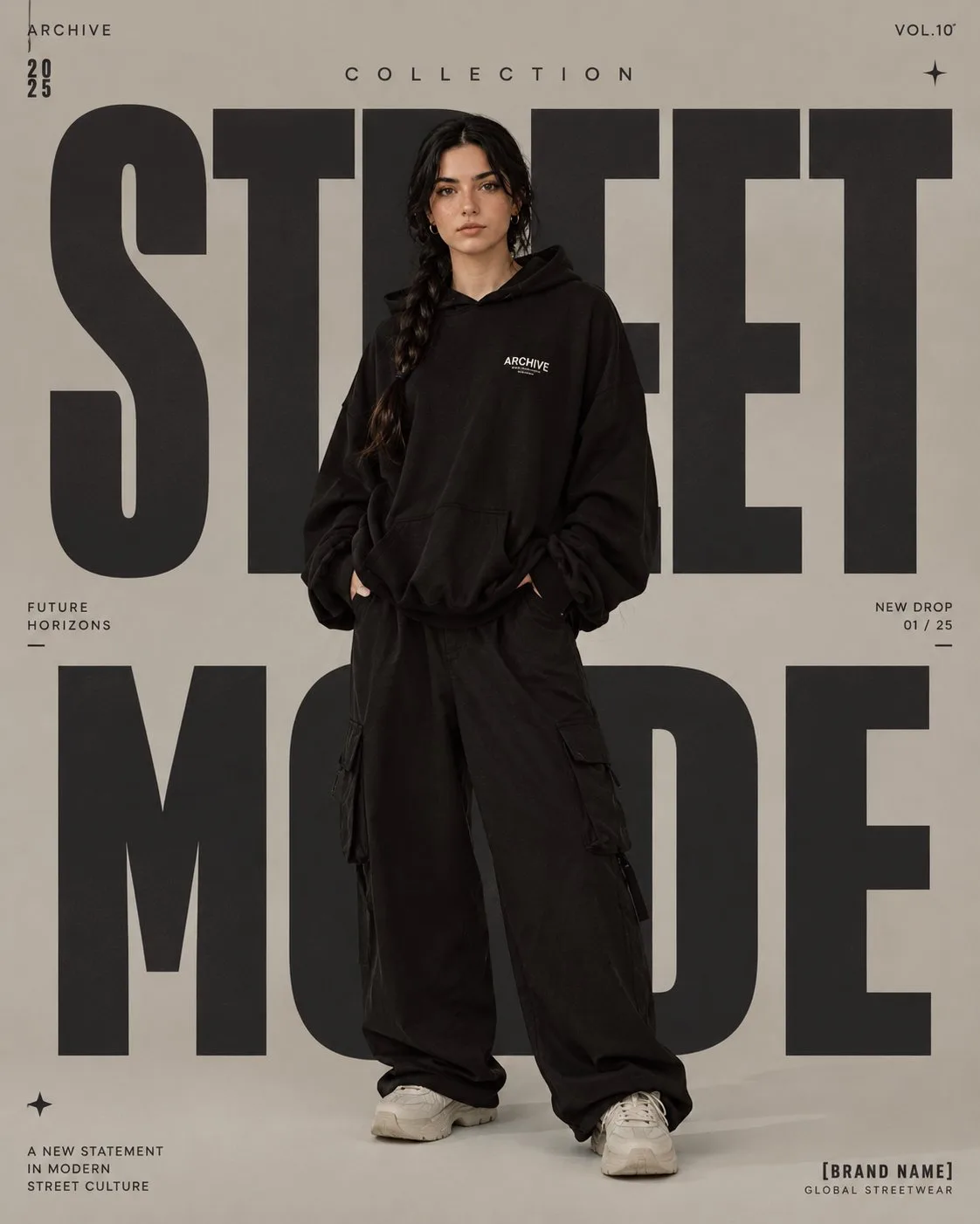 High Fashion Editorial Poster Template