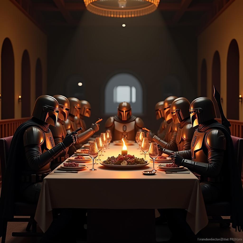 The Mandalorian Last Supper in Octane Render