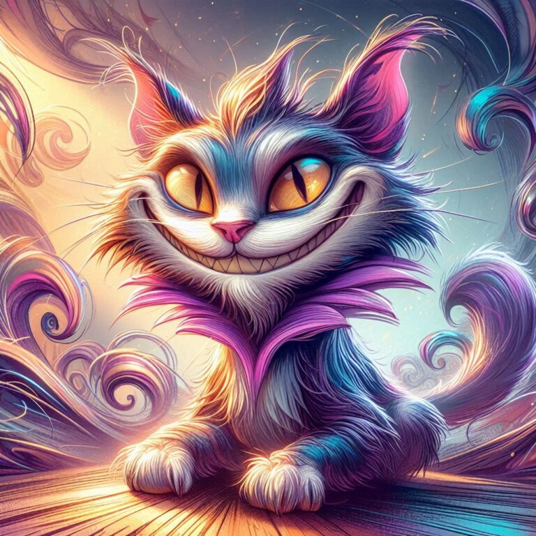 Whimsical Mischievous Cat in Dreamlike World
