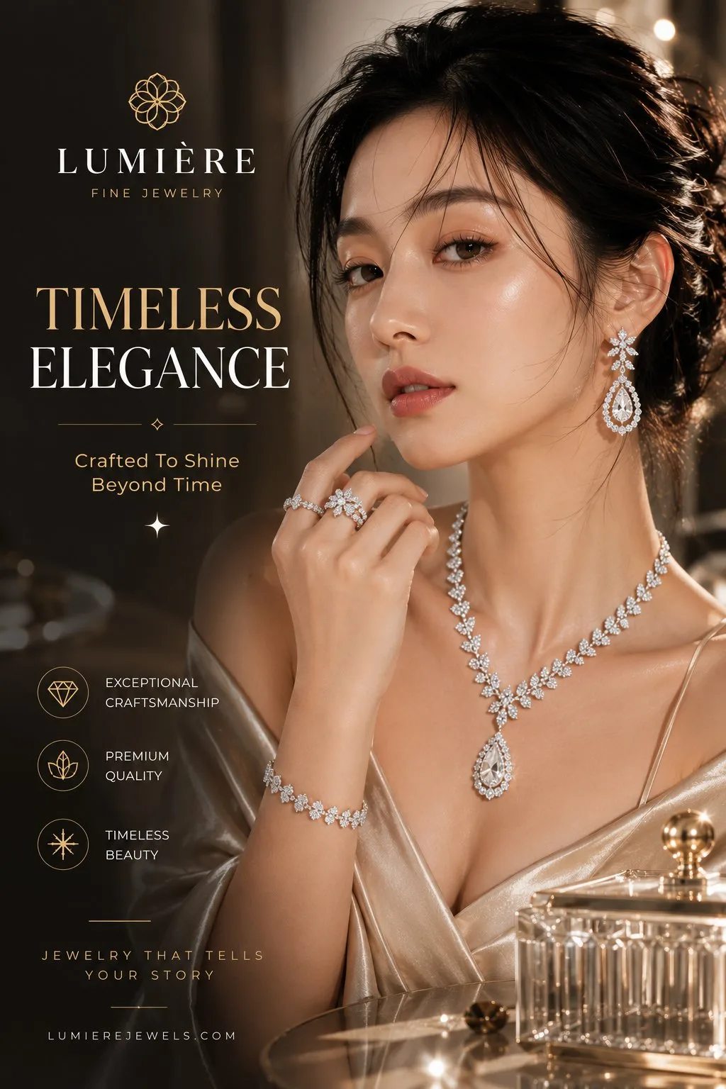 Vertical Luxury Jewelry Poster