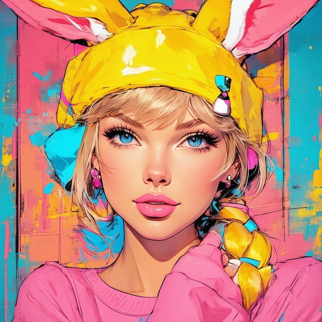 Taylor Swift as Lola Bunny in Chibi Manga