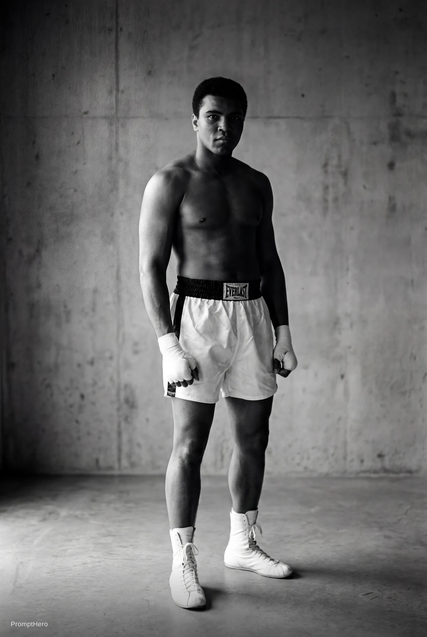 Muhammad Ali Black White Portrait