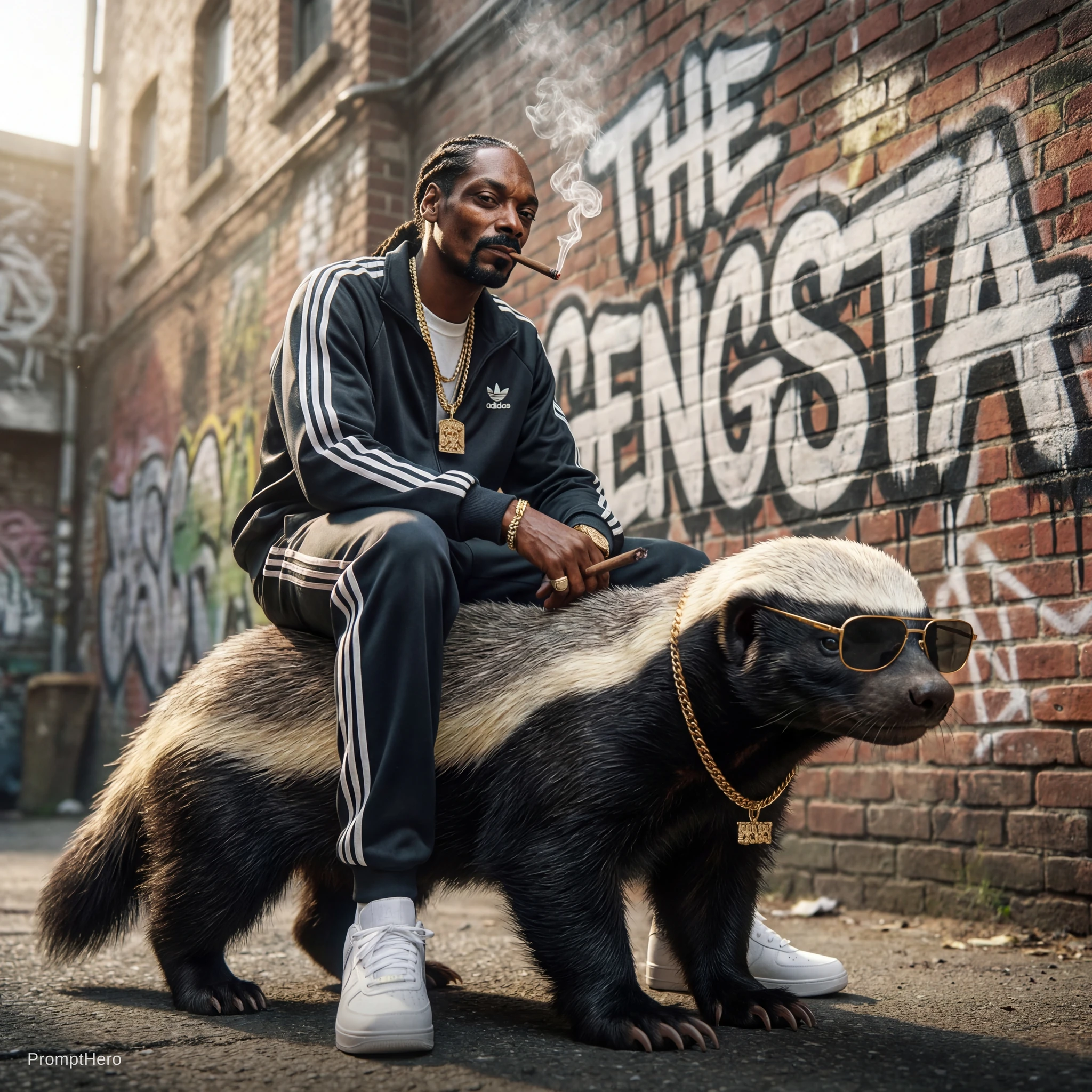 Honey Badger Snoop Dog Hyperrealistic