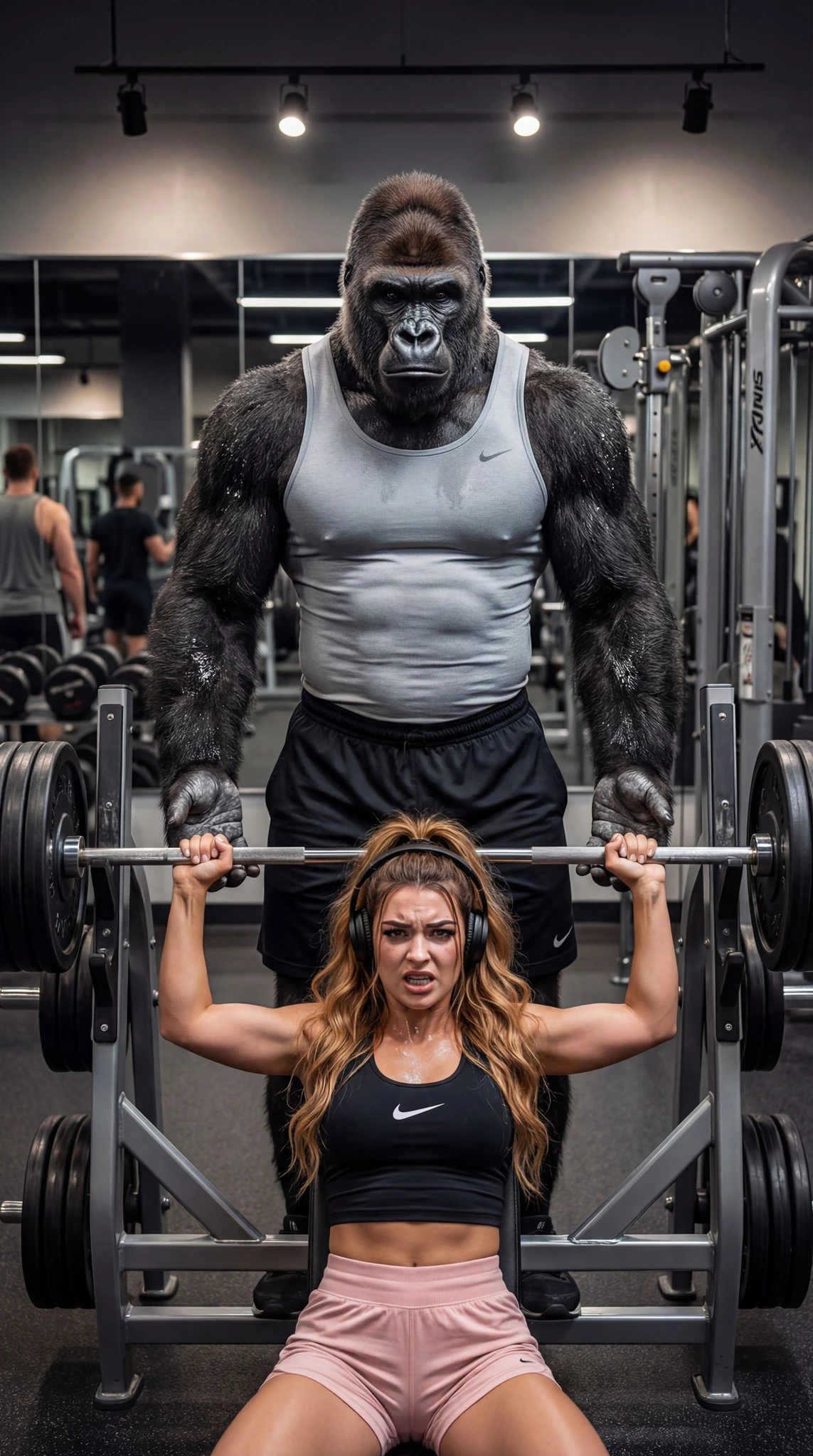 Gorilla Spotter Gym Bench Press