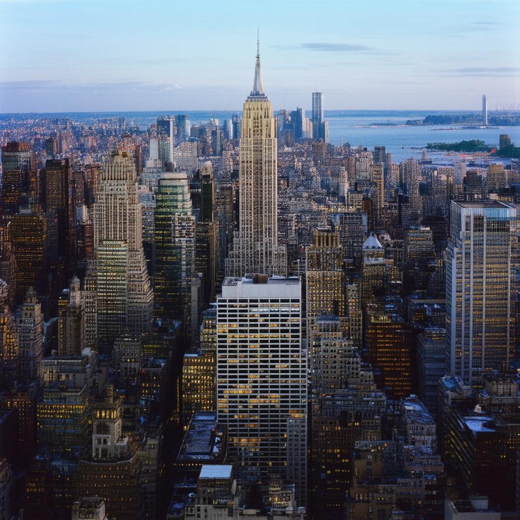 New York Skyline in Saturated Ektar Color