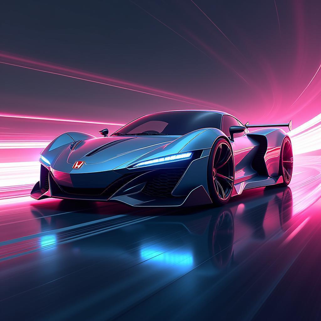 Honda Mazda Hybrid Sportscar in Cyber Gloss
