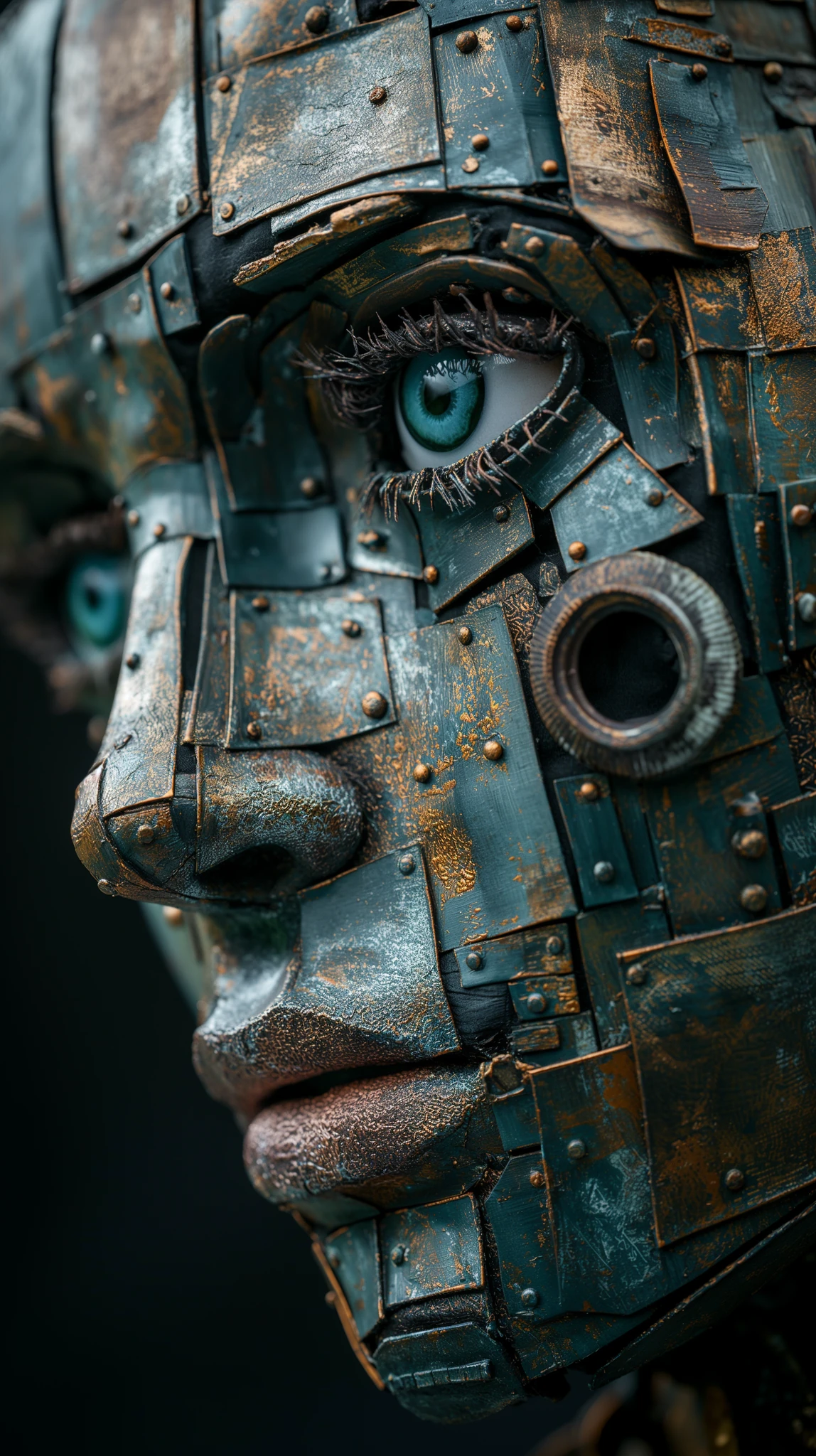 Synthetic Mechanic Face Portrait