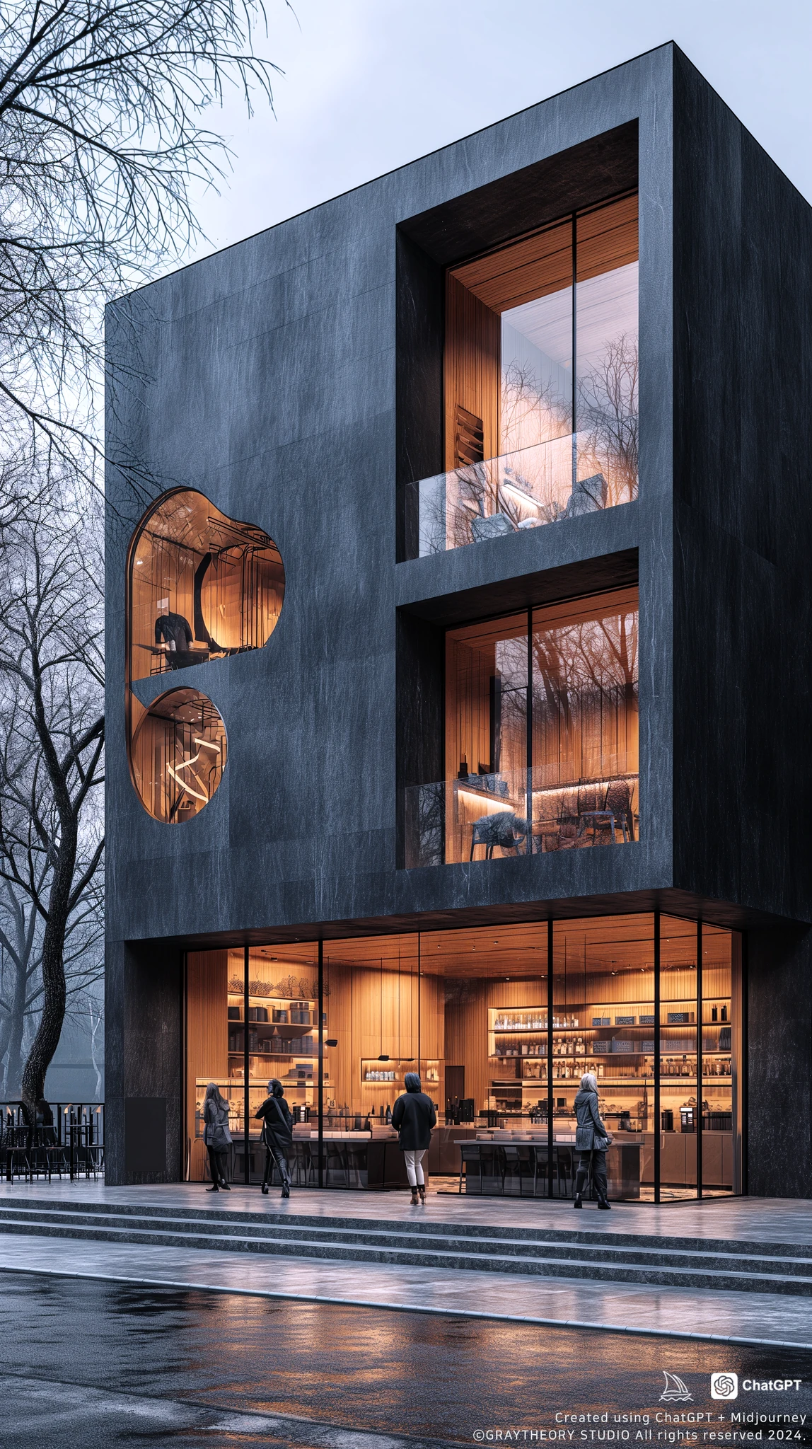 Minimalist Office Building Geometric