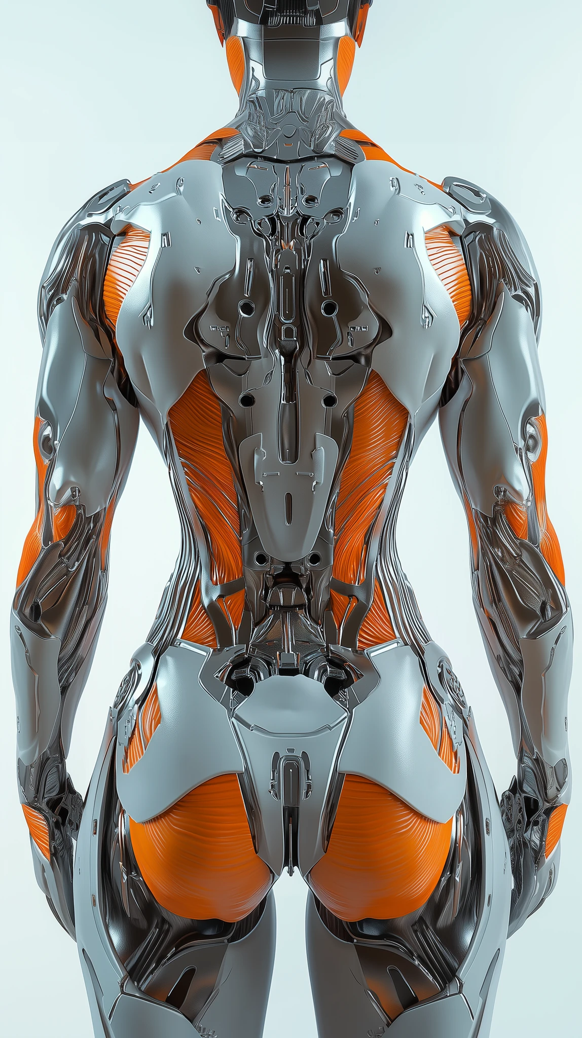 Cybernetic Woman Body Enhancement Rear