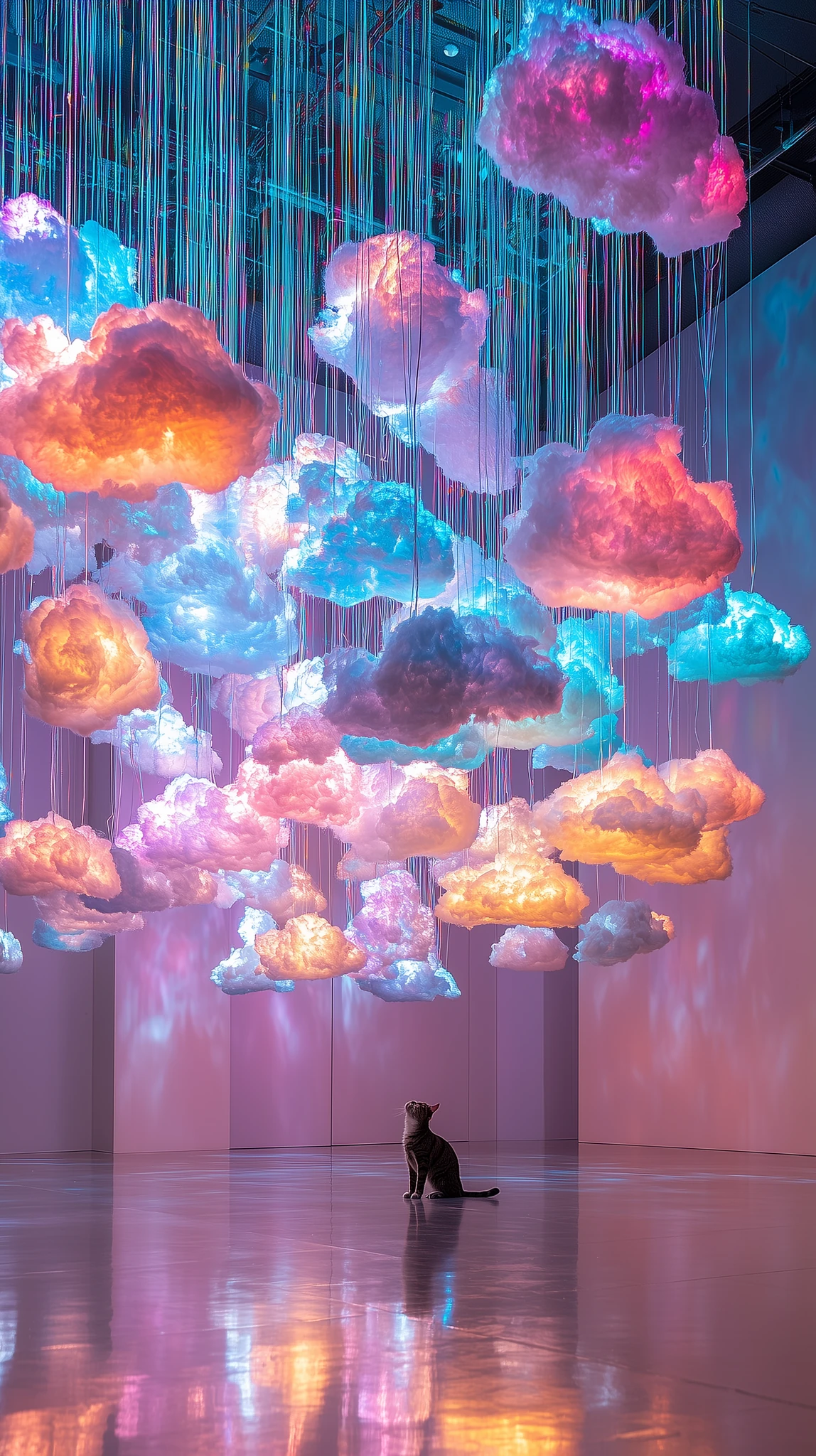 Surreal Cat Multicolored Cloud Gallery
