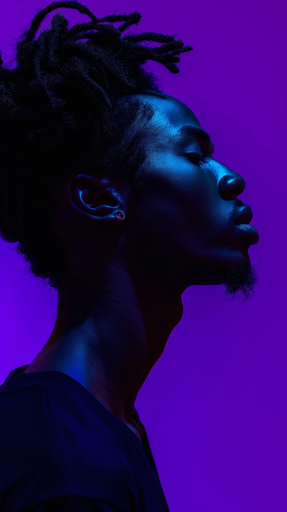 Profile Silhouette Purple Backdrop