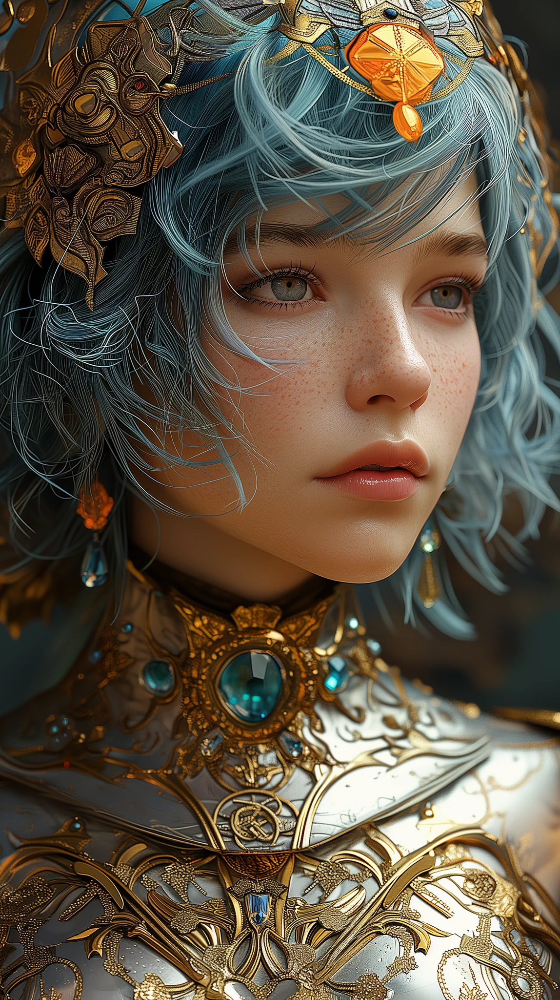 Female Warrior Jewels Armor Mucha
