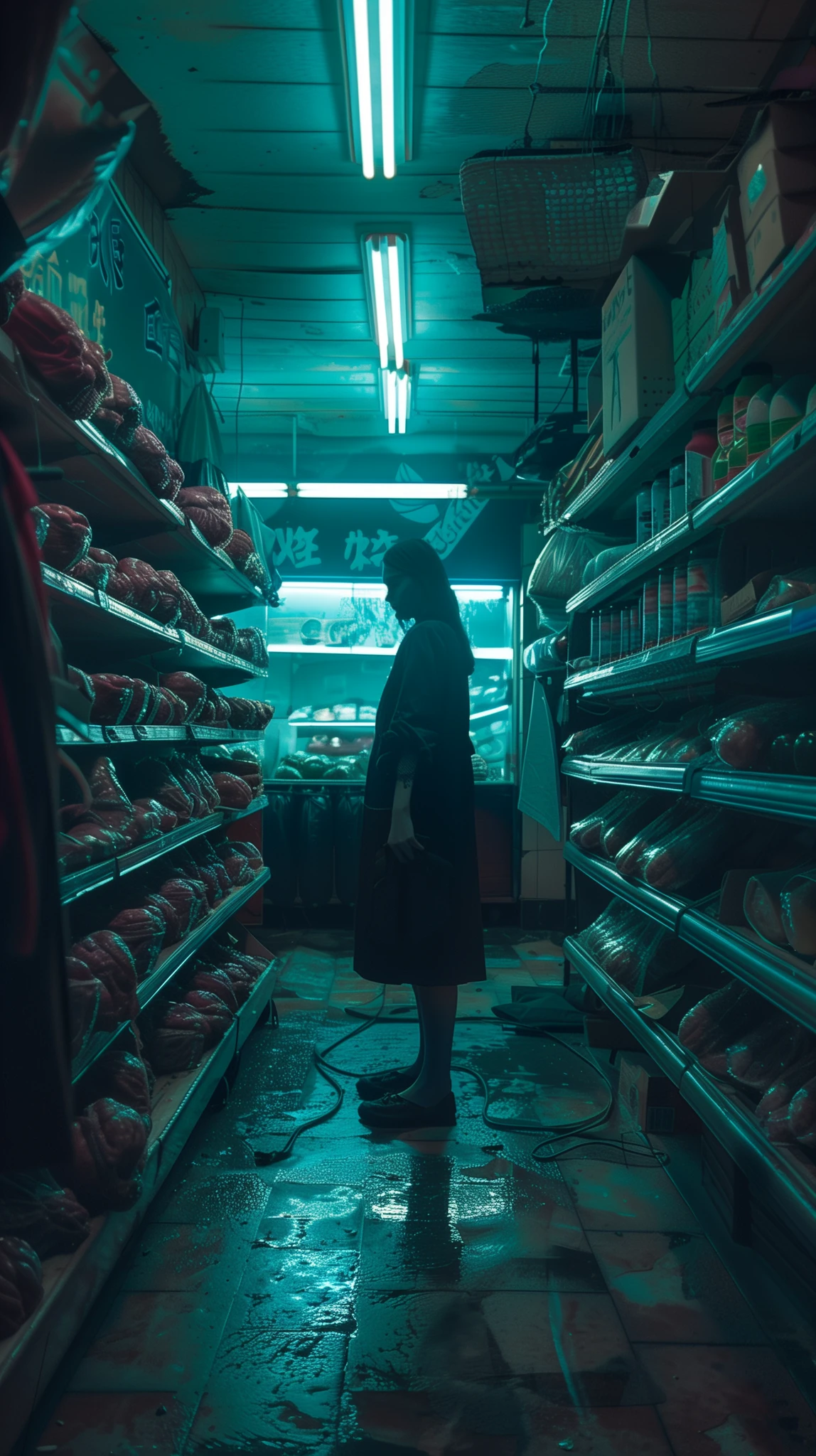 Surreal Grocery Store Organ Shelves