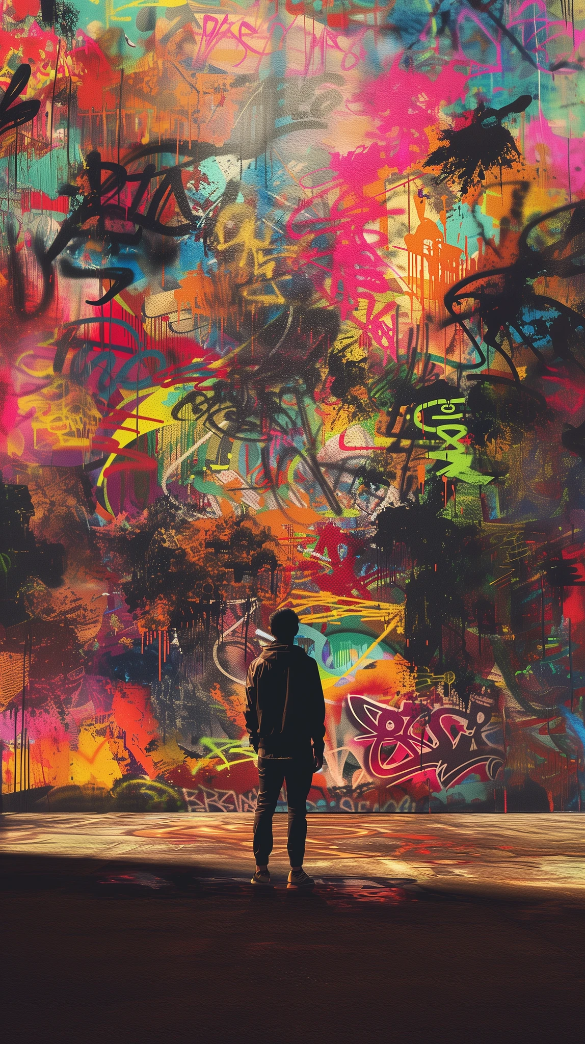 Figure Graffiti Wall Urban Motion