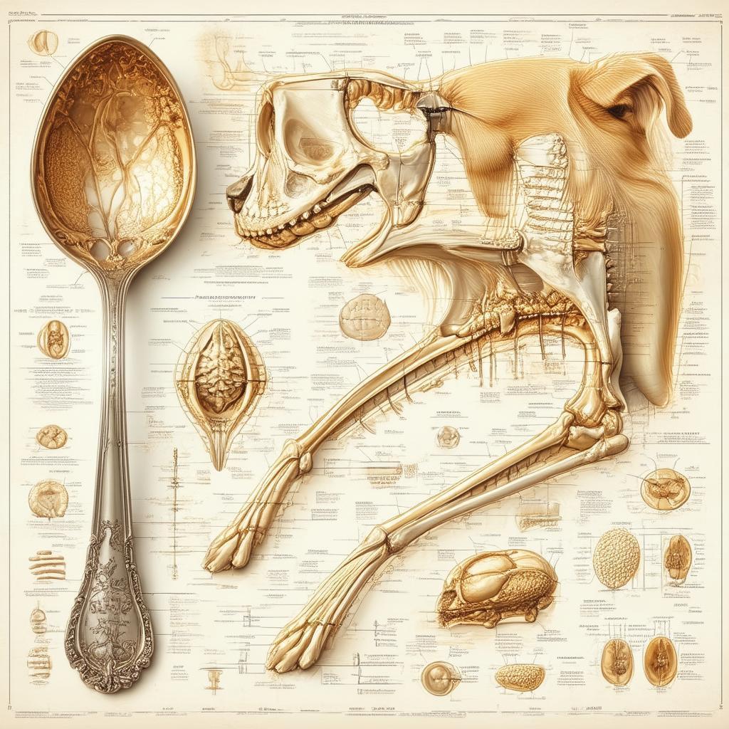Scientific Cross Sections of Spoon and Dog