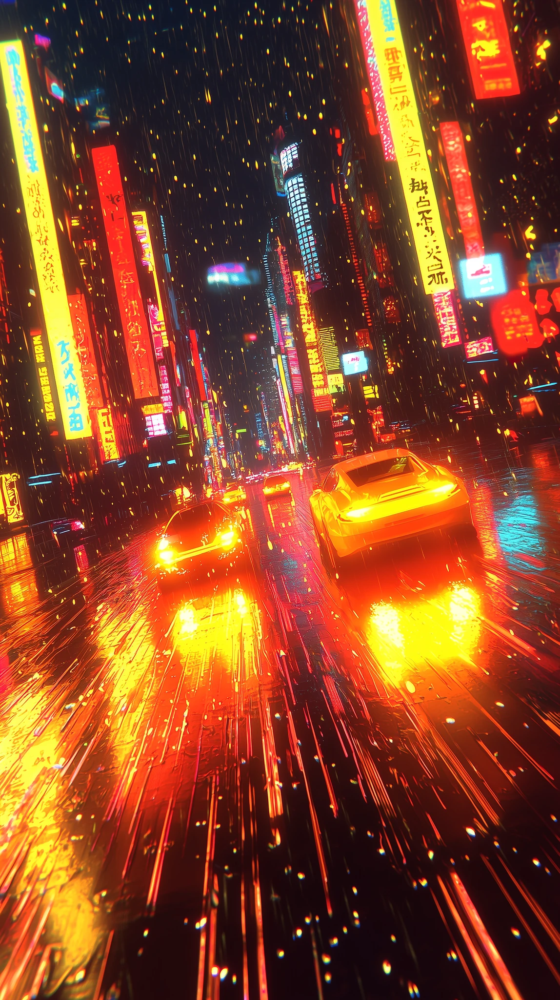 Cyberpunk City Neon Holograms