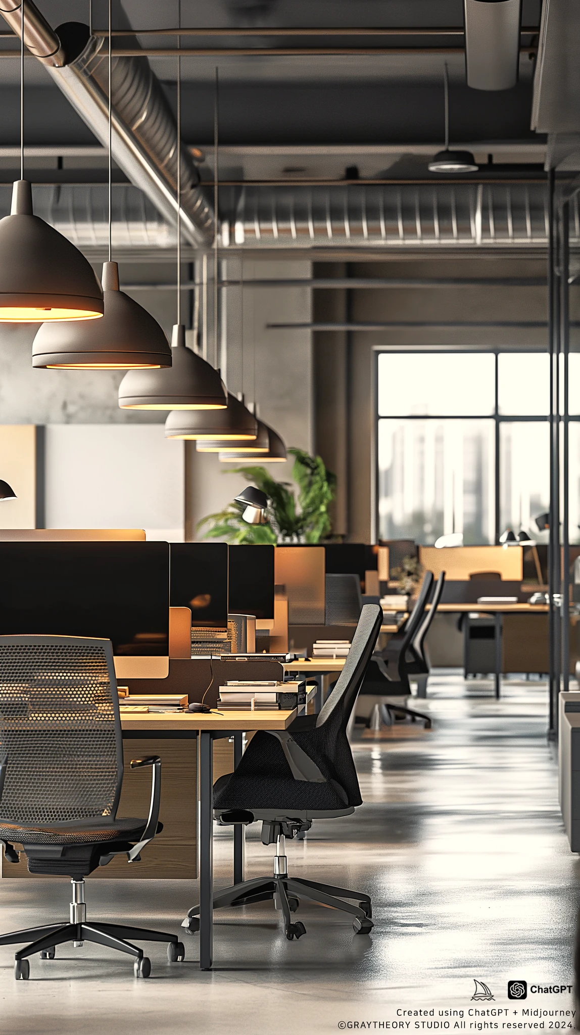 Minimalist Office Space Contemporary