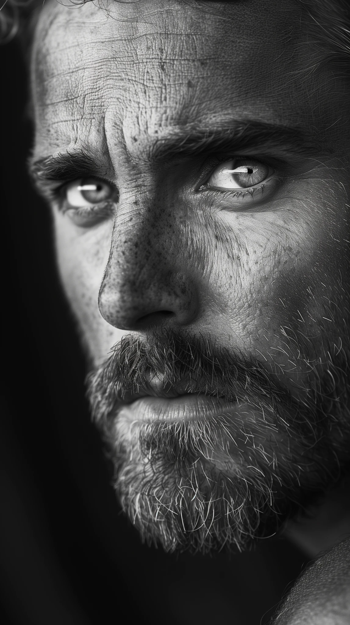 Man Noir Portrait Introspective Expression