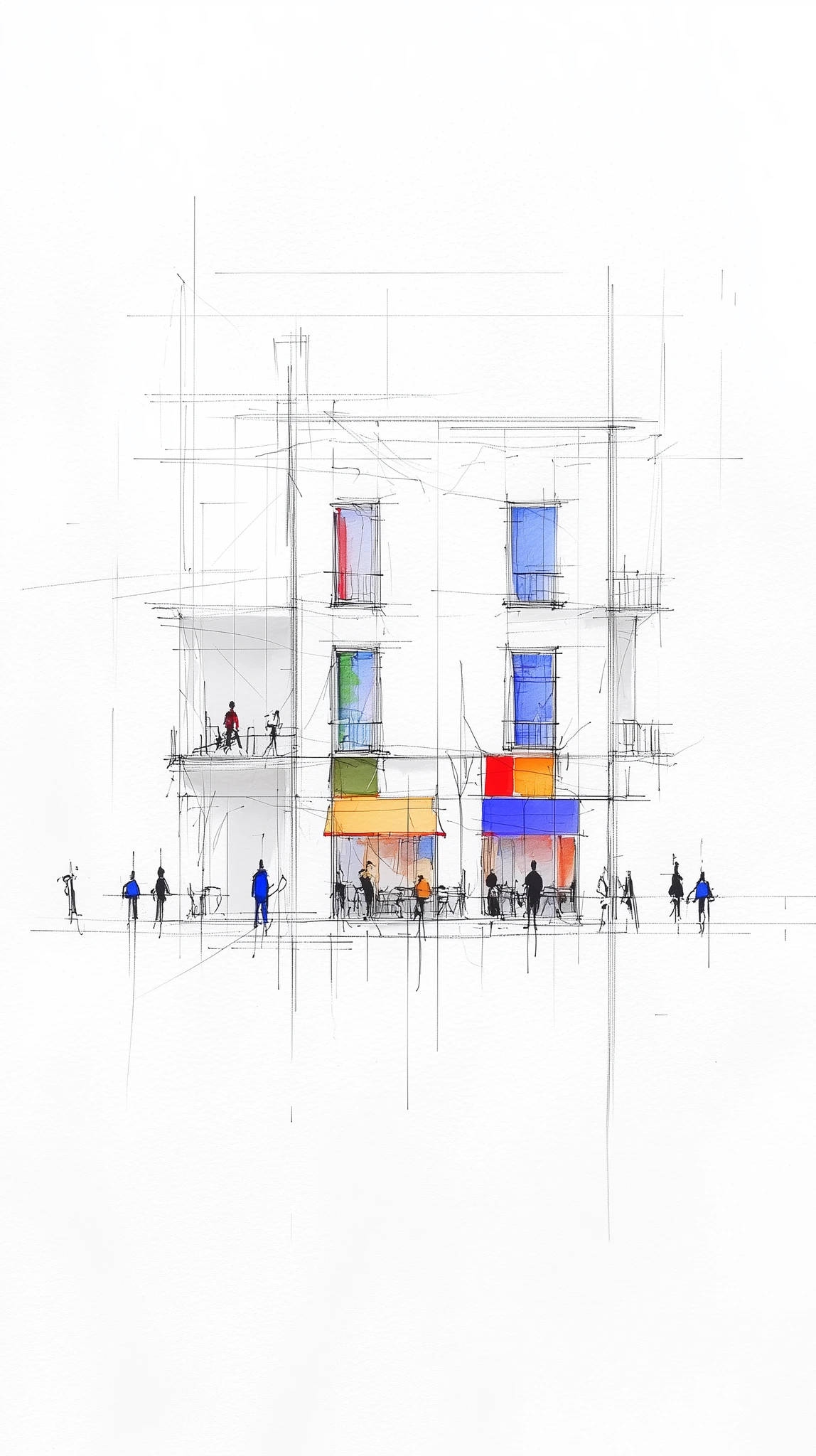 Bauhaus Cafe Facade Contemporary
