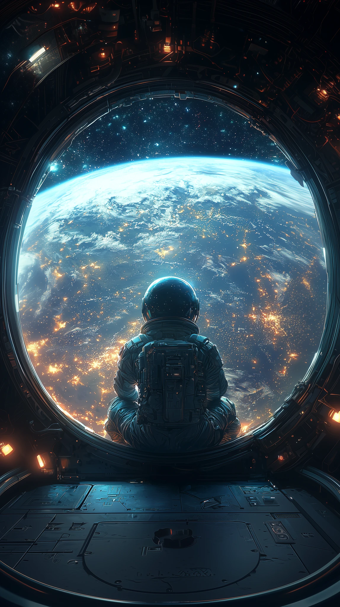Astronaut Spaceship Earth Sci-Fi