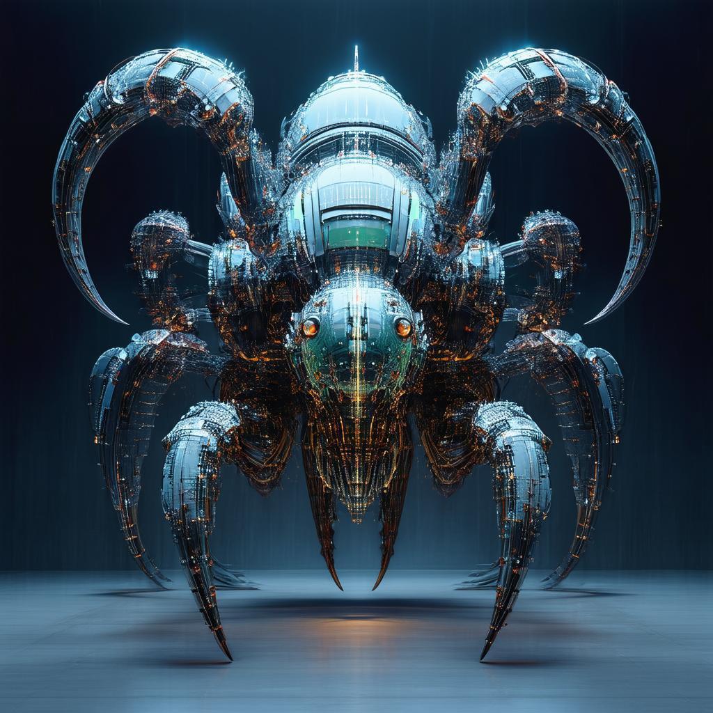Predatory Mechanical Fractal in a Dark Room