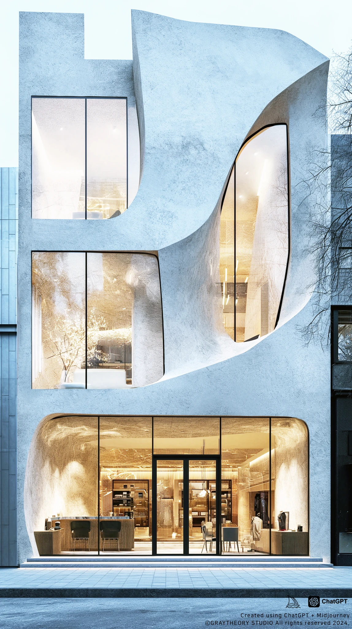 Retail Facade Geometric Design