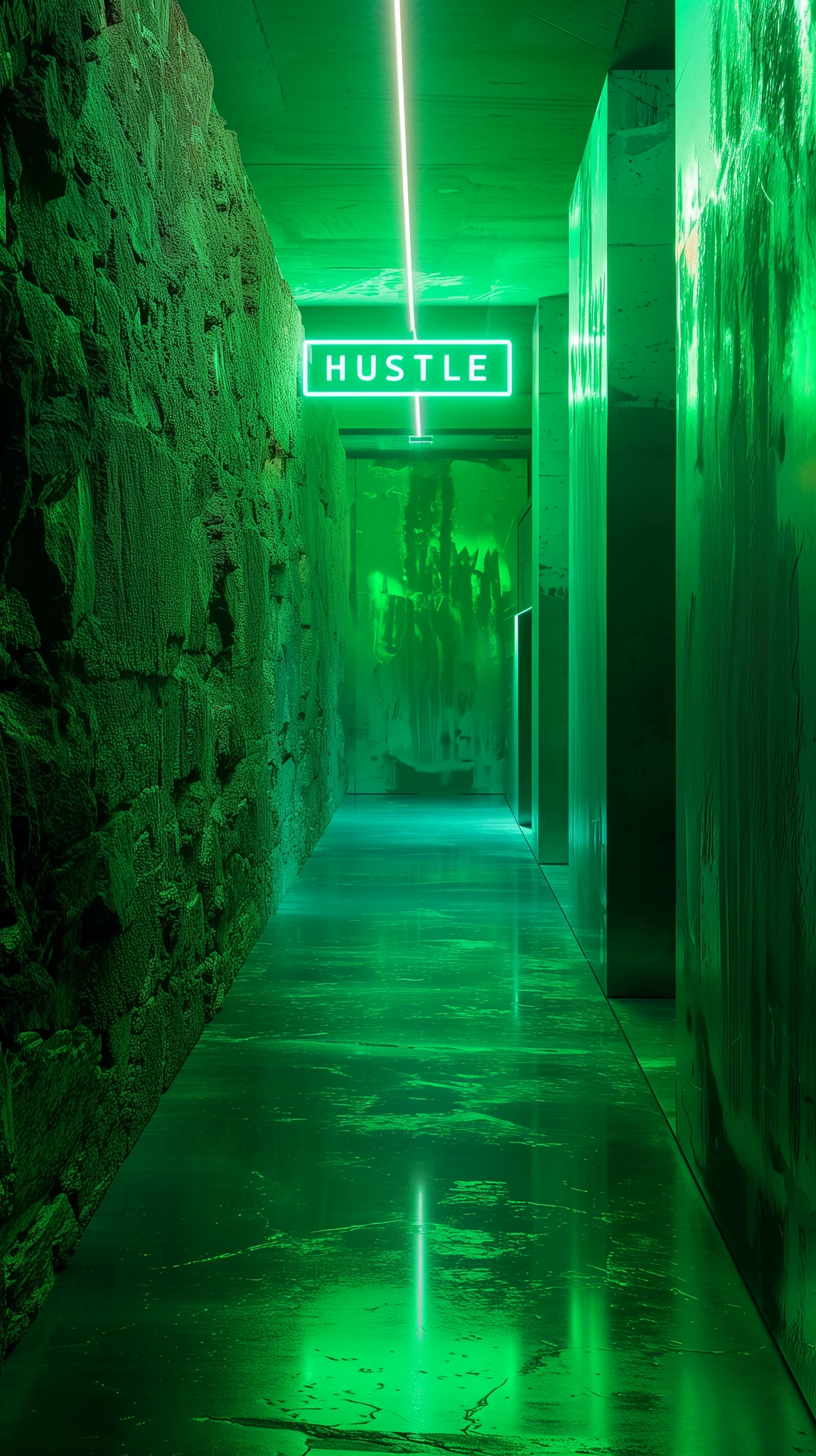 Corridor Neon Sign Metallic