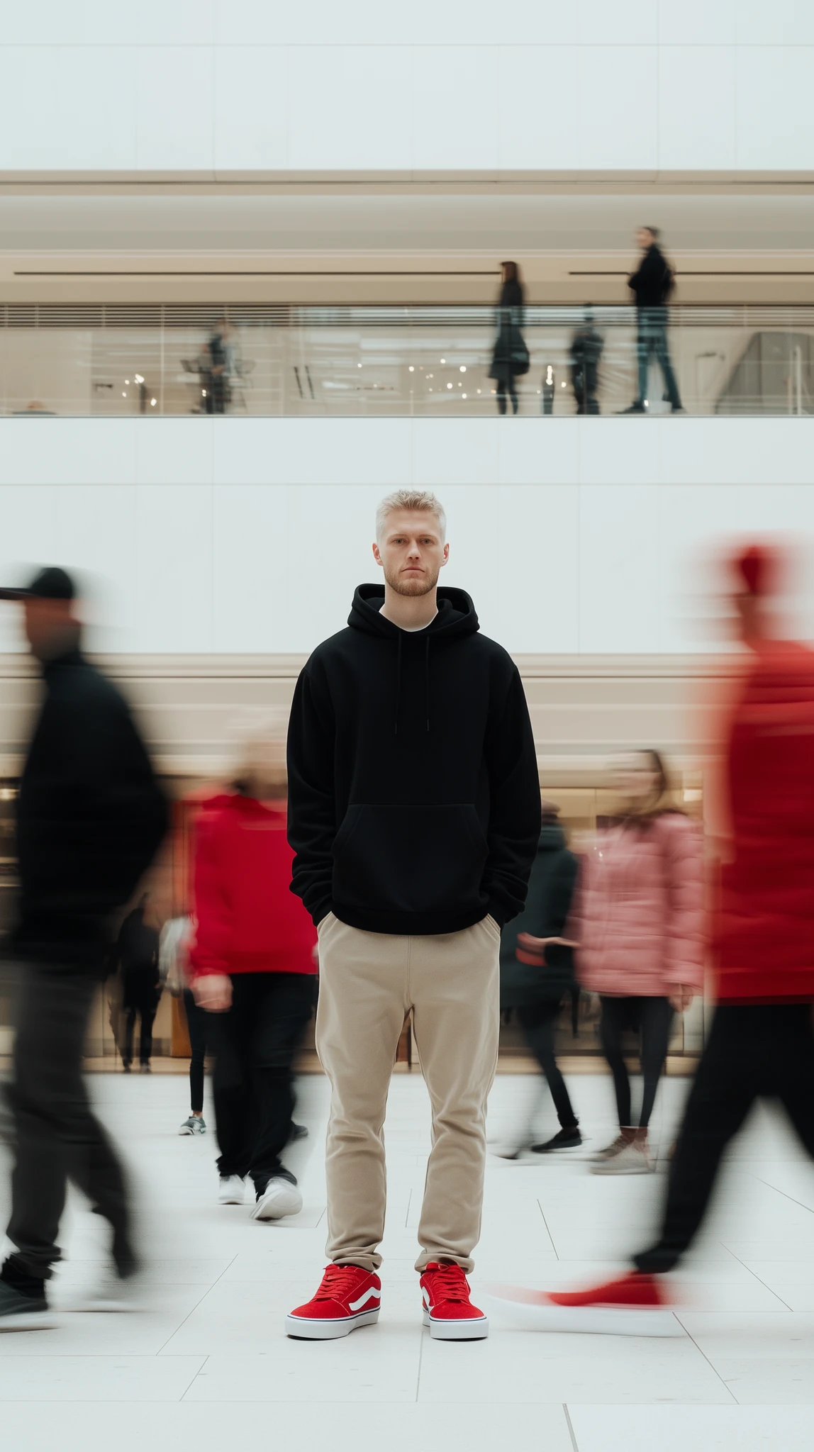 Man Stillness Motion Blur Editorial